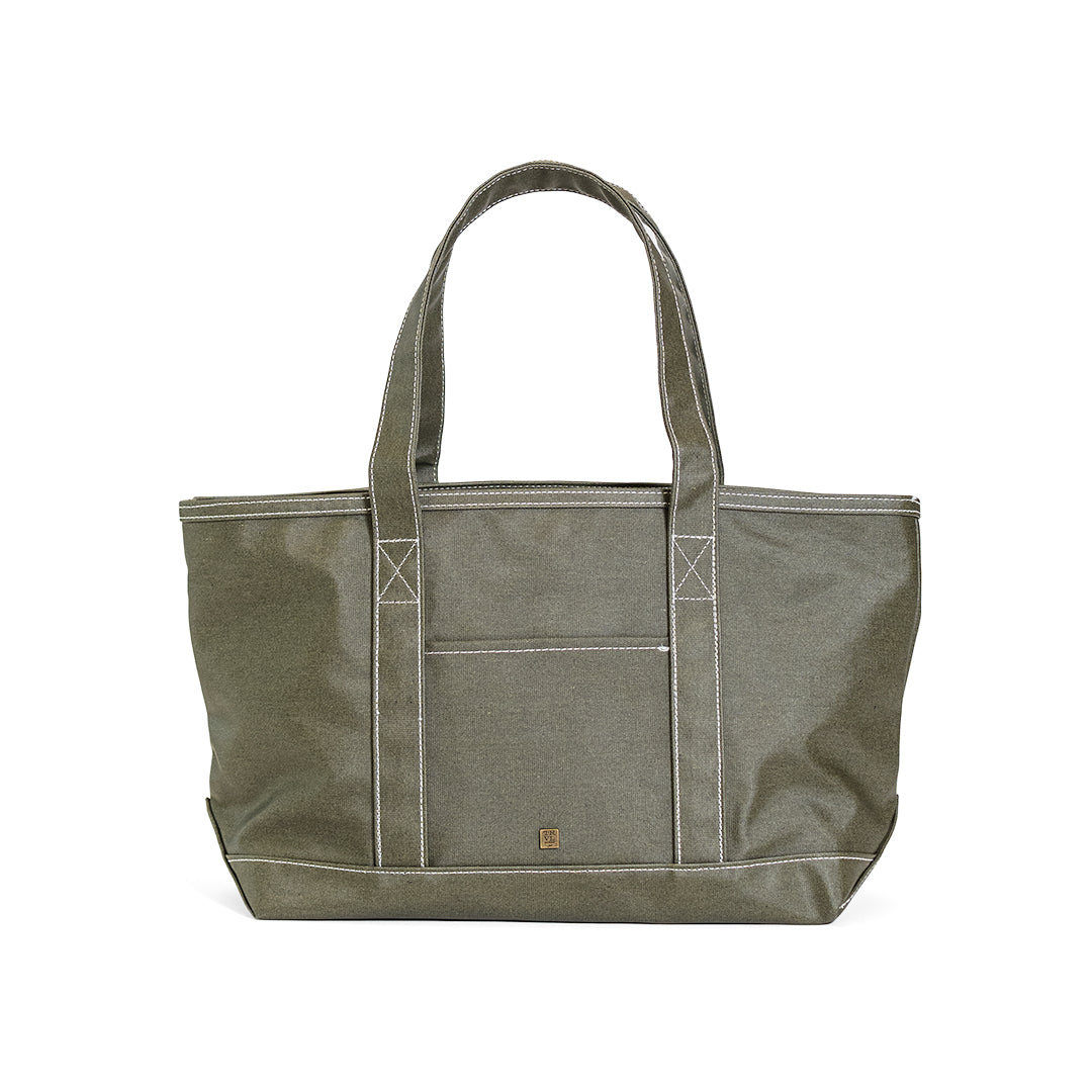 Tote Bag - Coated Canvas Medium Tote - Olive