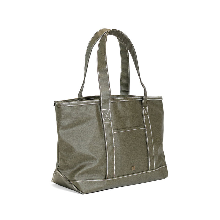 Tote Bag - Coated Canvas Medium Tote - Olive
