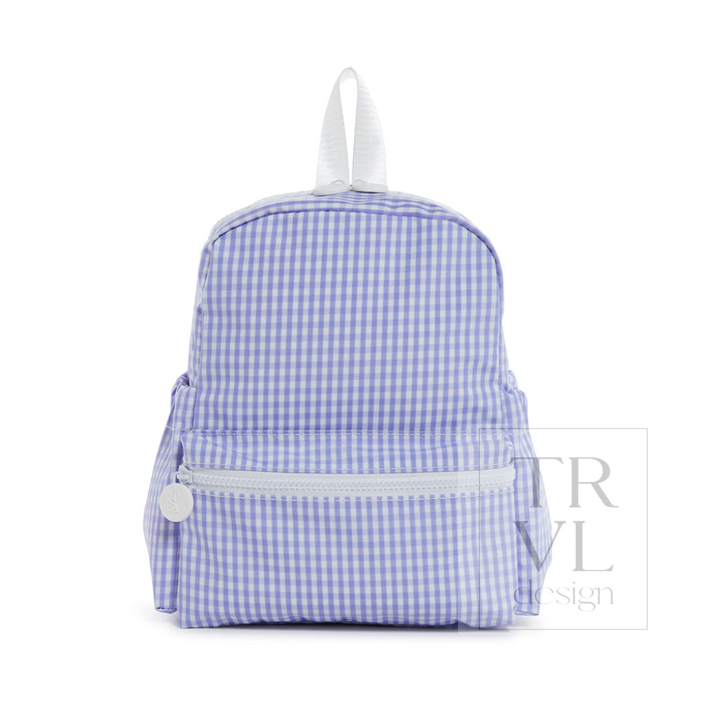 TRVL Mini Backer Backpack Gingham Lilac