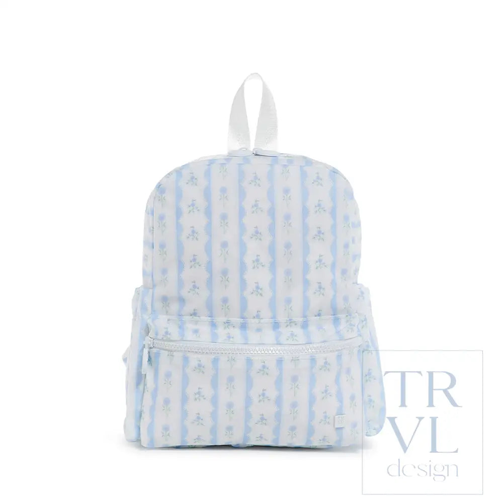 hautelook clear floral mini backpack TRVL Mini Backer Ribbon Floral Blue