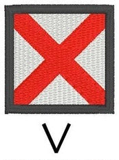 V signal flag