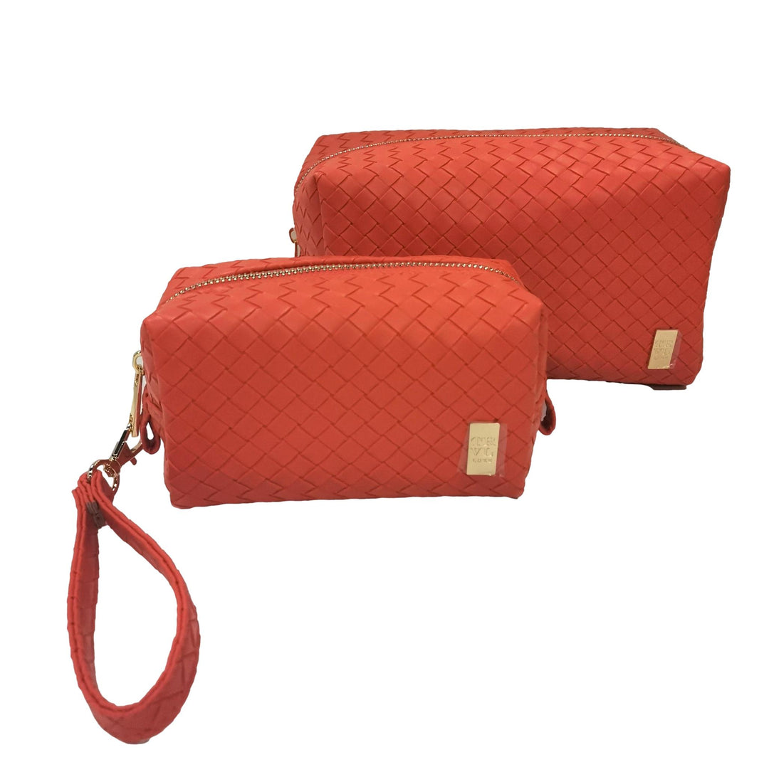Luxe Duo Dome Bag Set - Woven Papaya Papaya
