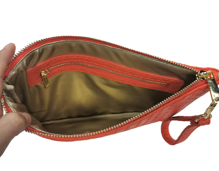 Luxe Go-Go Wristlet - Woven Papaya *Trvl Deal