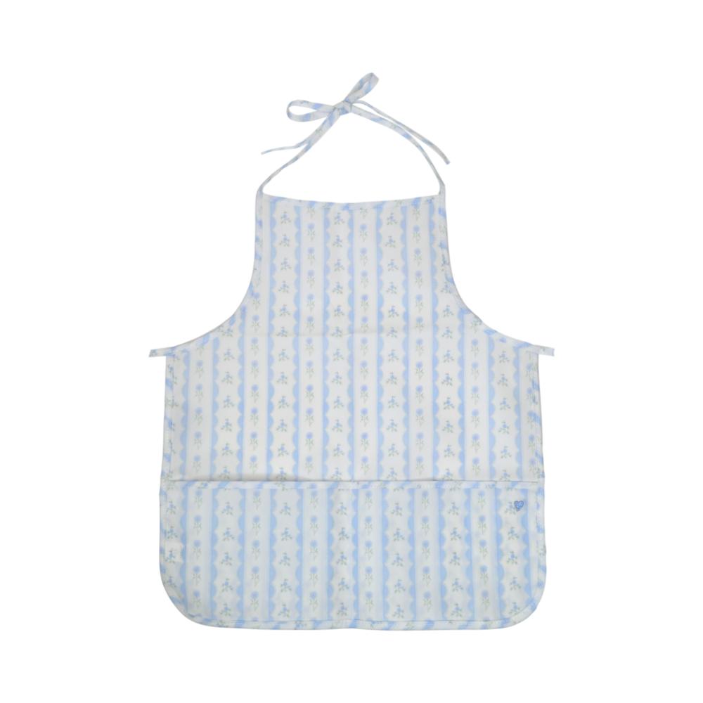 Apron - Ribbon Floral Blue