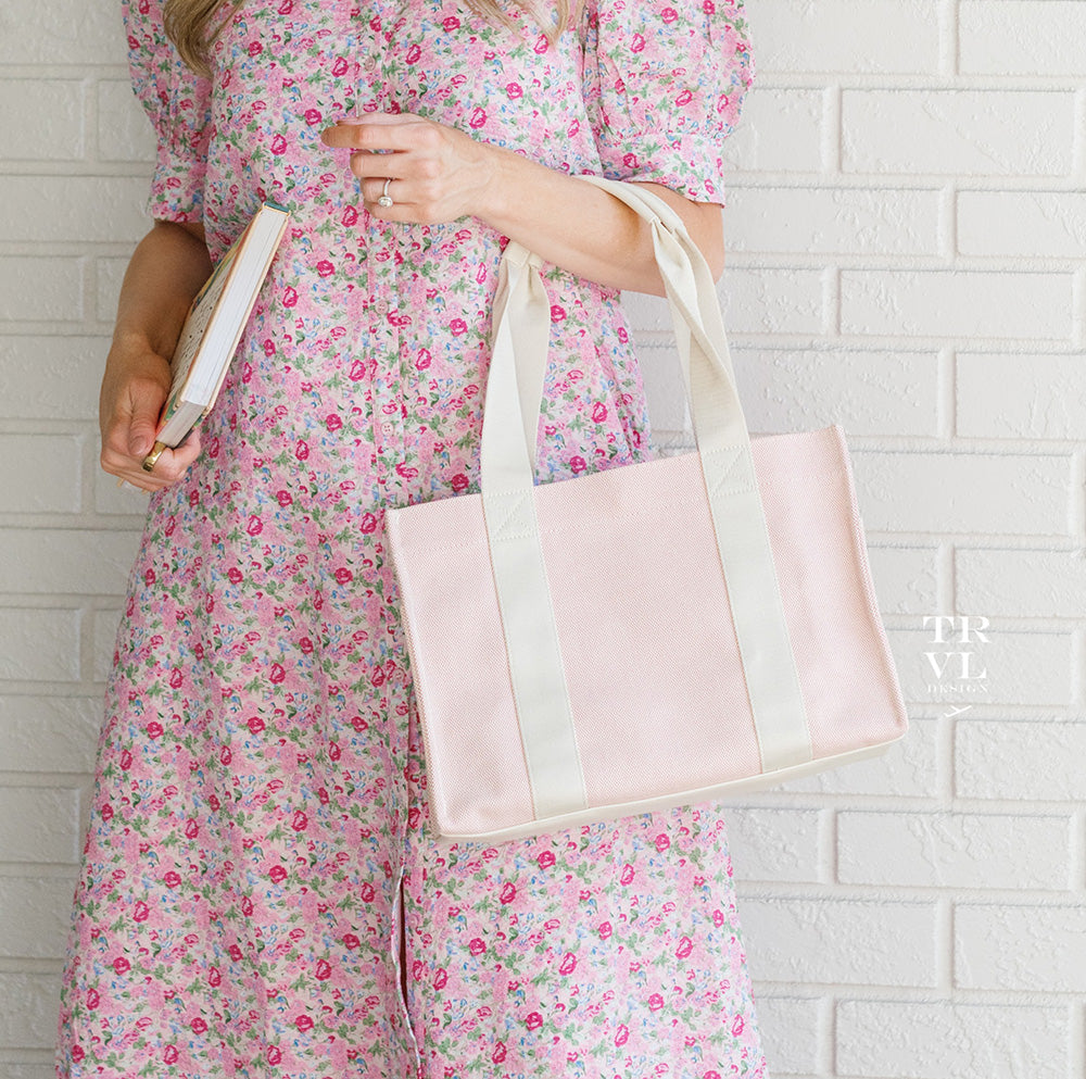 Tote Bag - Linen Tote - Flamingo Pink