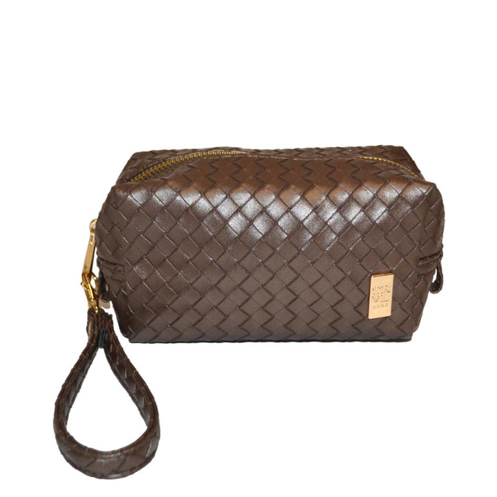 Cosmetic Bag - Pouf - Woven Bronze