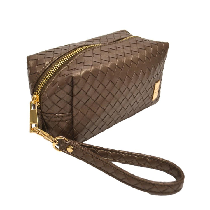 Cosmetic Bag - Pouf - Woven Bronze