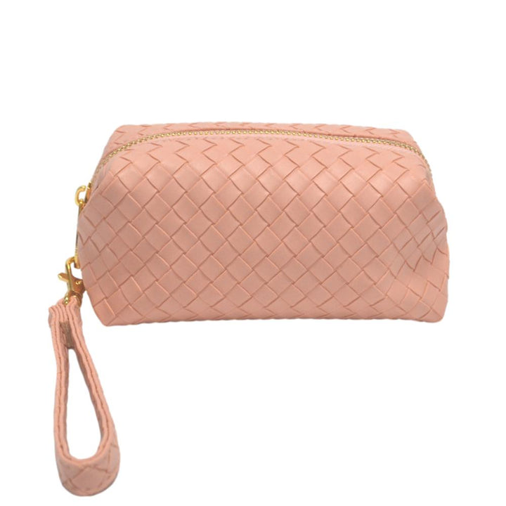Cosmetic Bag - Pouf - Woven Pink Sand