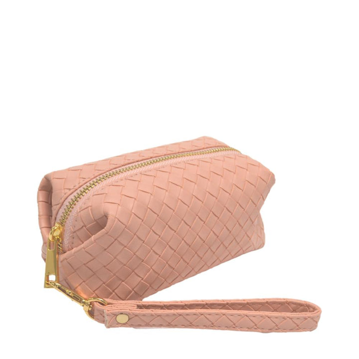 Cosmetic Bag - Pouf - Woven Pink Sand