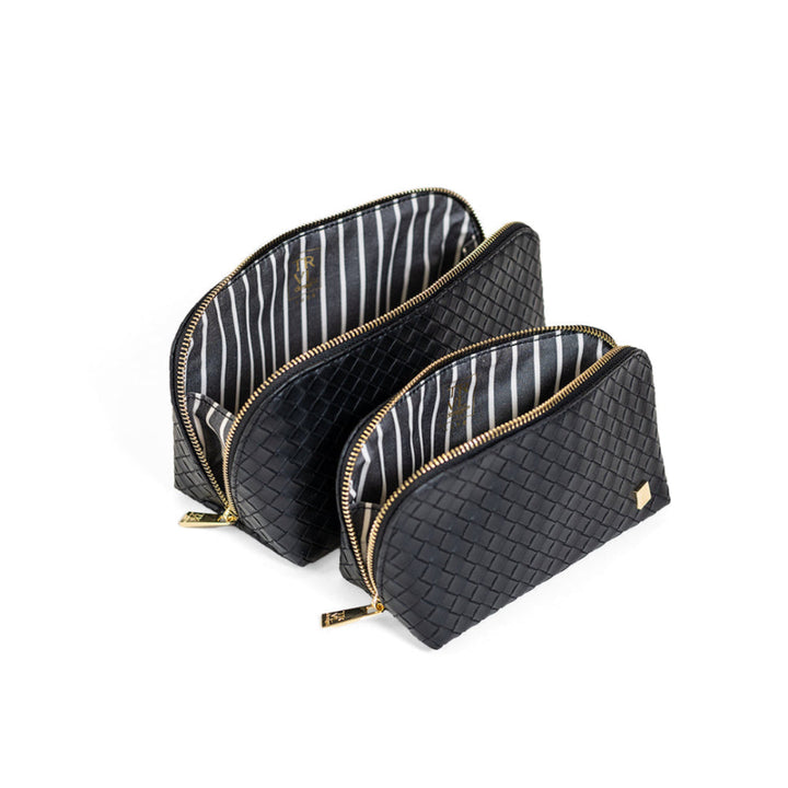 Cosmetic Bag Set - Duo Case - Woven Jet