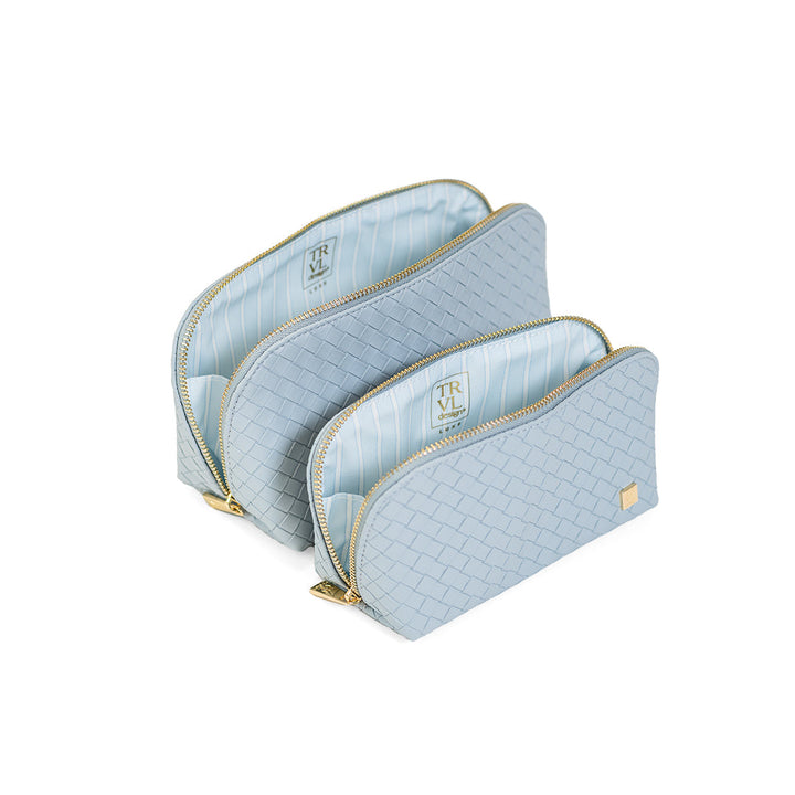 Cosmetic Bag Set - Duo Case - Woven Surf