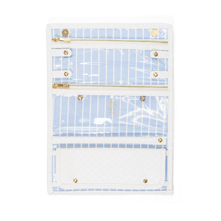 LUXE JEWELRY WALLET - WOVEN BLANC - Jewelry Holders