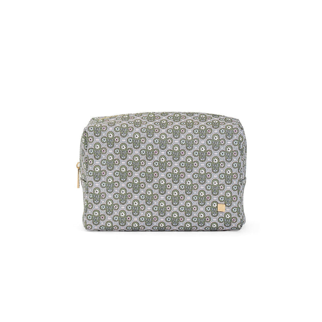 LUXE Everyday Cosmetic Bag - SURREY with Green Pinstripe Liner - Cosmetic & Toiletry Bags