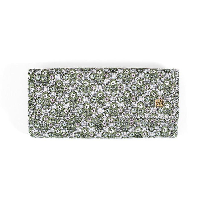 LUXE JEWELRY WALLET - SURREY with Green Pinstripe Liner - Jewelry Holders