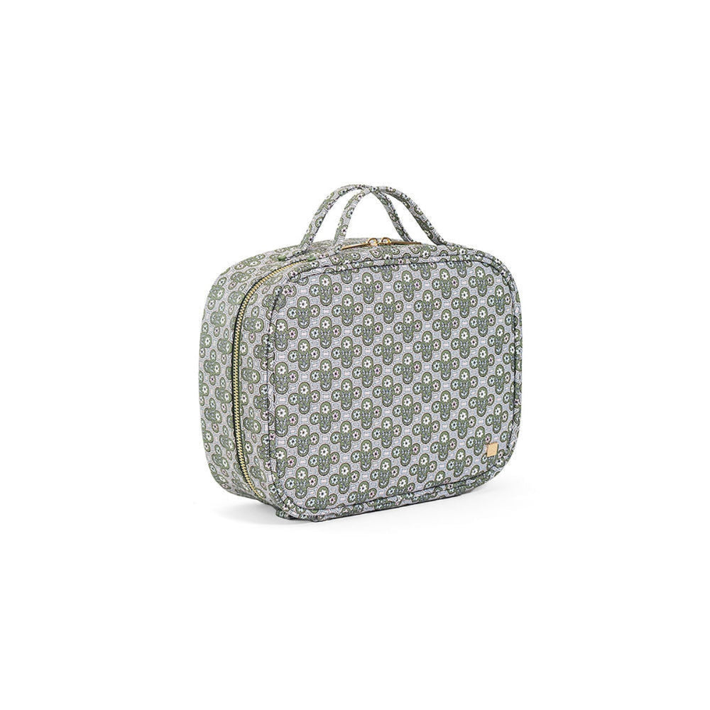 LUXE TRVL 2 Cosmetic Toiletry Case - SURREY with Green Pinstripe Liner - Cosmetic & Toiletry Bags