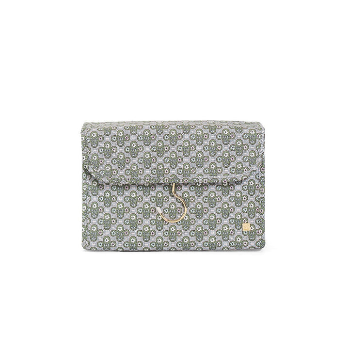 LUXE Hanging Toiletry Case SURREY with Green Pinstripe Liner - Cosmetic &amp; Toiletry Bags