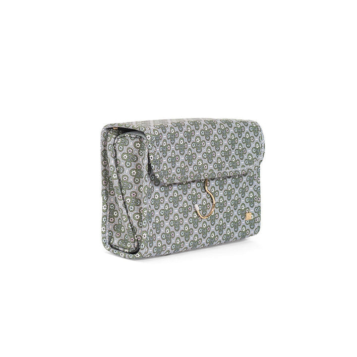 LUXE Hanging Toiletry Case SURREY with Green Pinstripe Liner - Cosmetic &amp; Toiletry Bags