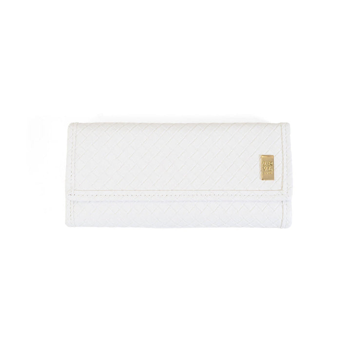 LUXE JEWELRY WALLET - WOVEN BLANC - Jewelry Holders
