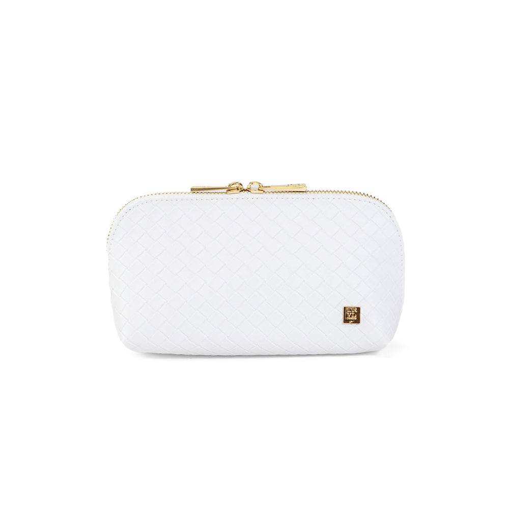 Cosmetic Bag Set - Duo Case - Woven Blanc