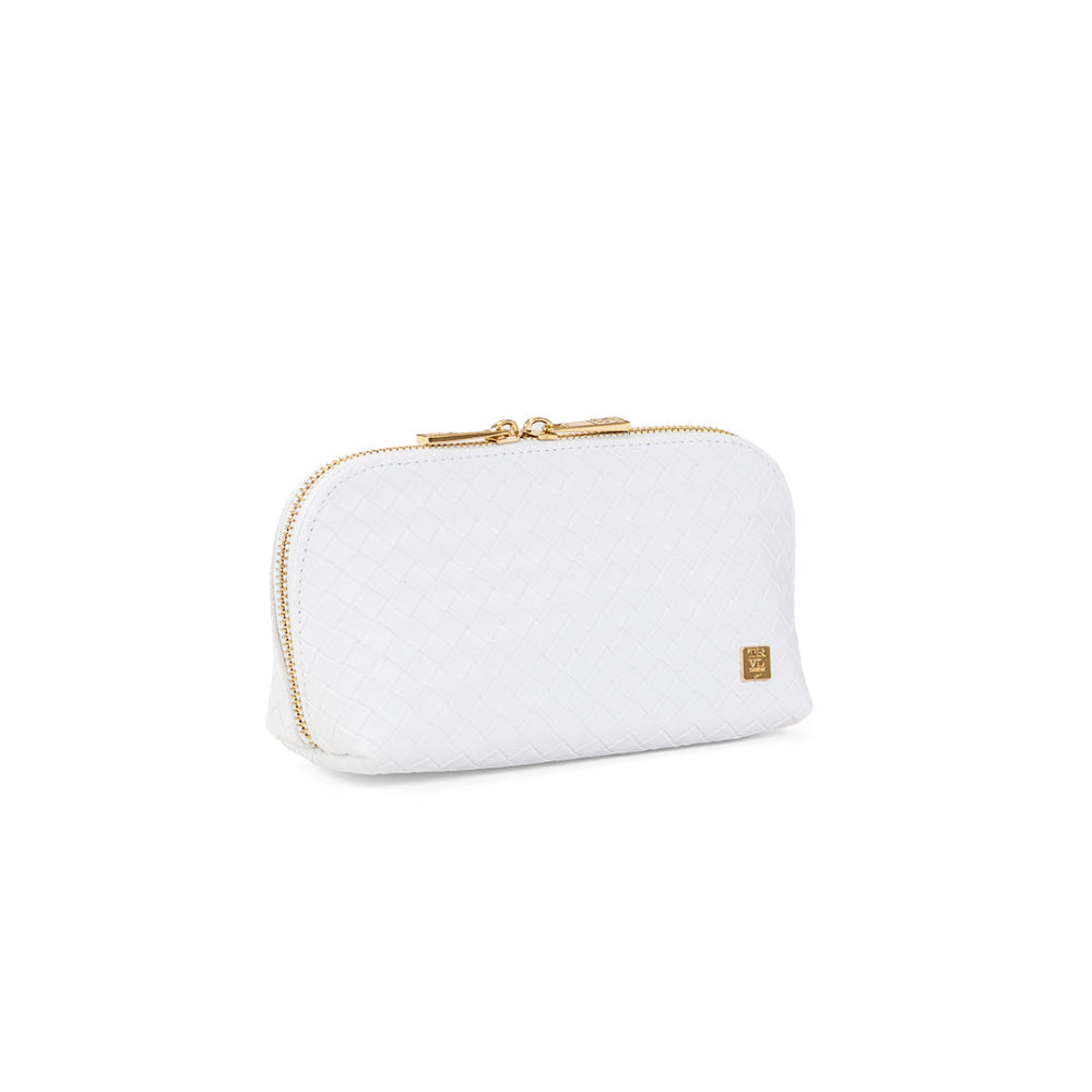 Cosmetic Bag Set - Duo Case - Woven Blanc