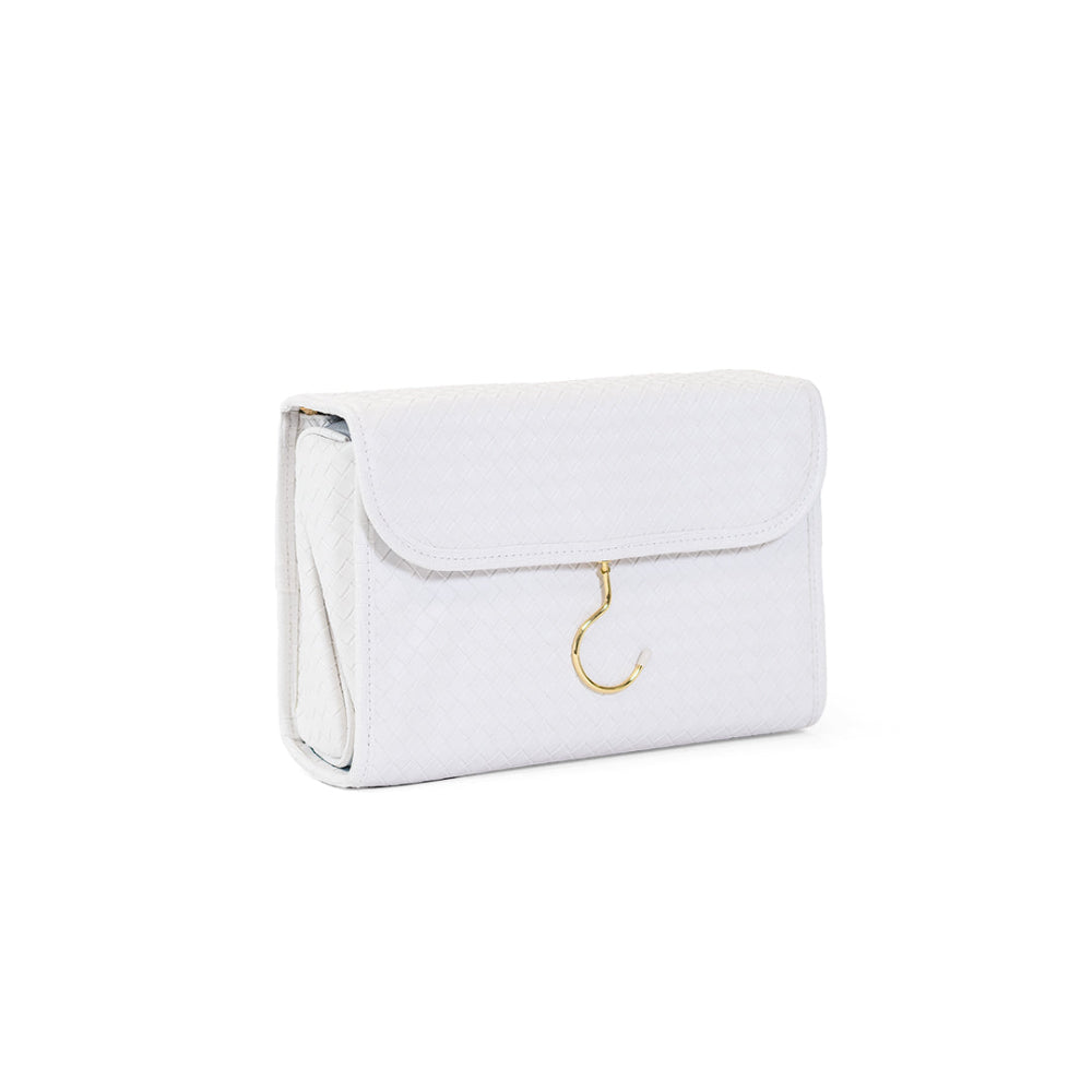Hanging Toiletry Case - Woven Hang It Up - Bridal White