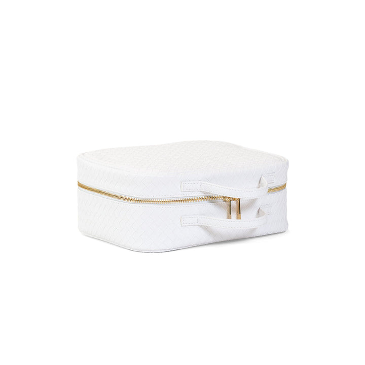 LUXE TRVL2 Cosmetic Toiletry Case - WOVEN BLANC - Cosmetic &amp; Toiletry Bags