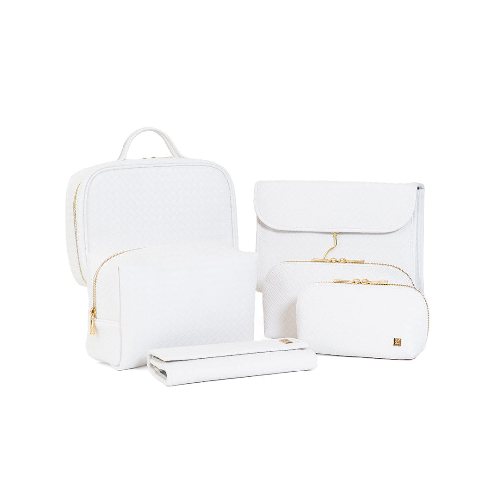 Hanging Toiletry Case - Woven Hang It Up - Bridal White