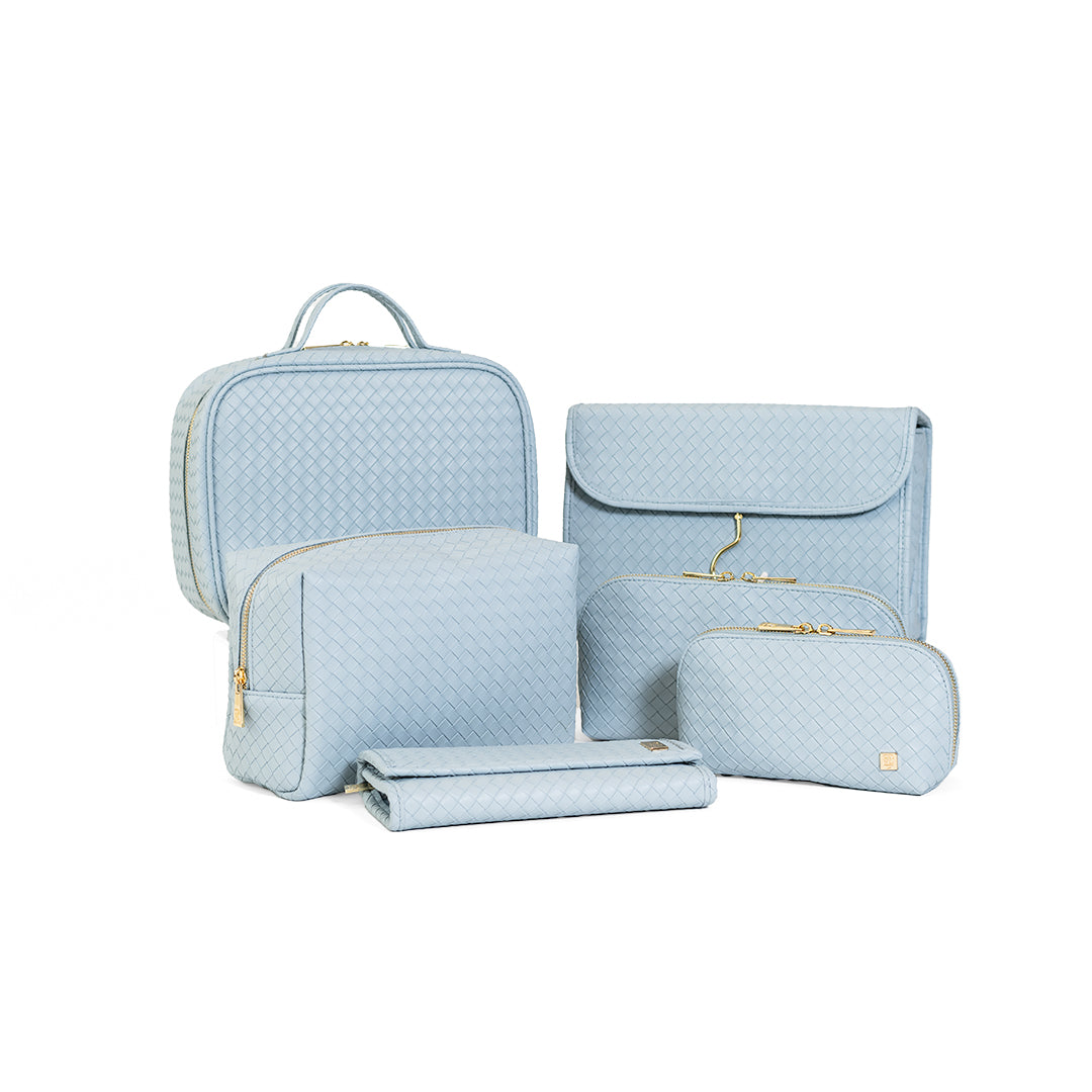 Cosmetic Bag Set - Duo Case - Woven Surf
