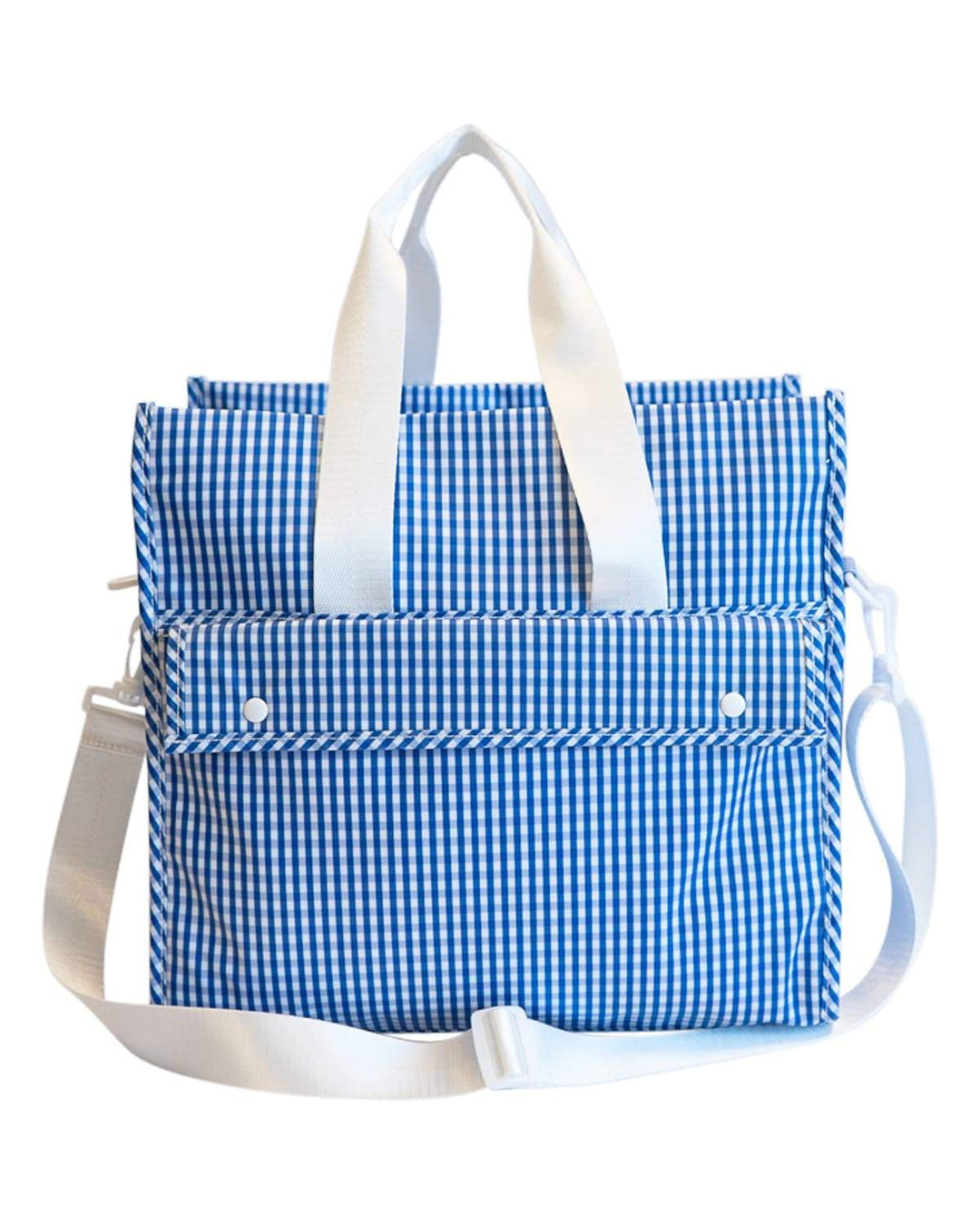 FIRST CLASS TOTE - GINGHAM ROYAL  *TRVL Deal