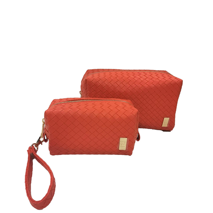 LUXE DUO DOME BAG SET - WOVEN PAPAYA  NEW!!!