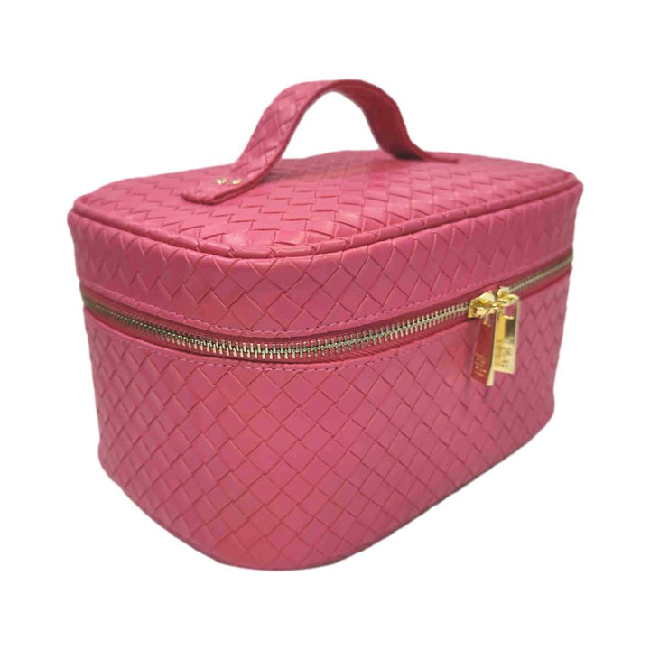 Train Case - Woven Train2 - Dahlia Pink