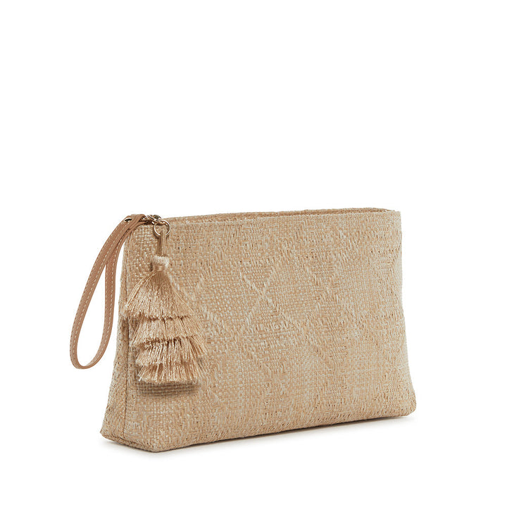 Clutch - Island Bali Straw Cane Sand