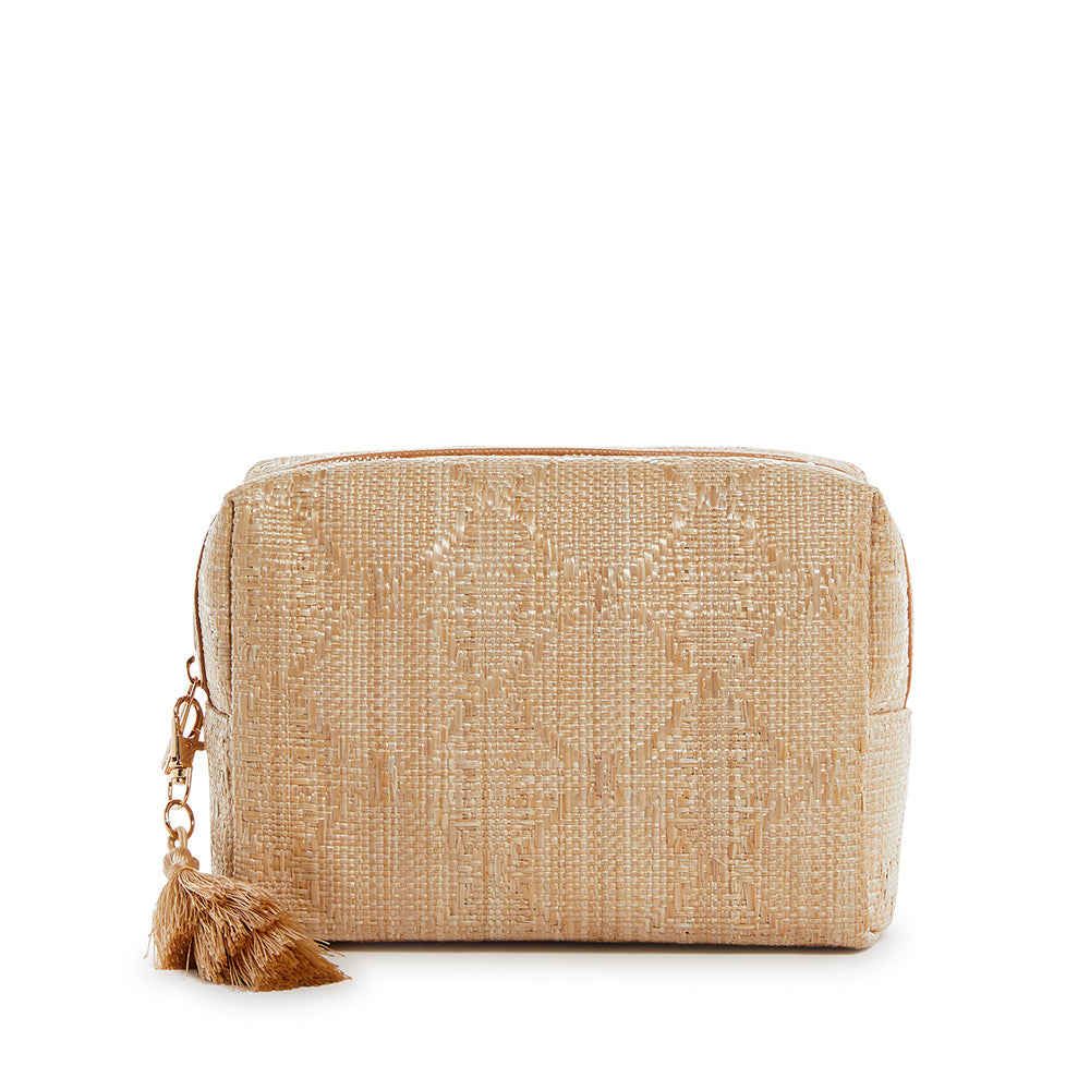 Cosmetic Bag - Everything Bali Straw Cane Sand