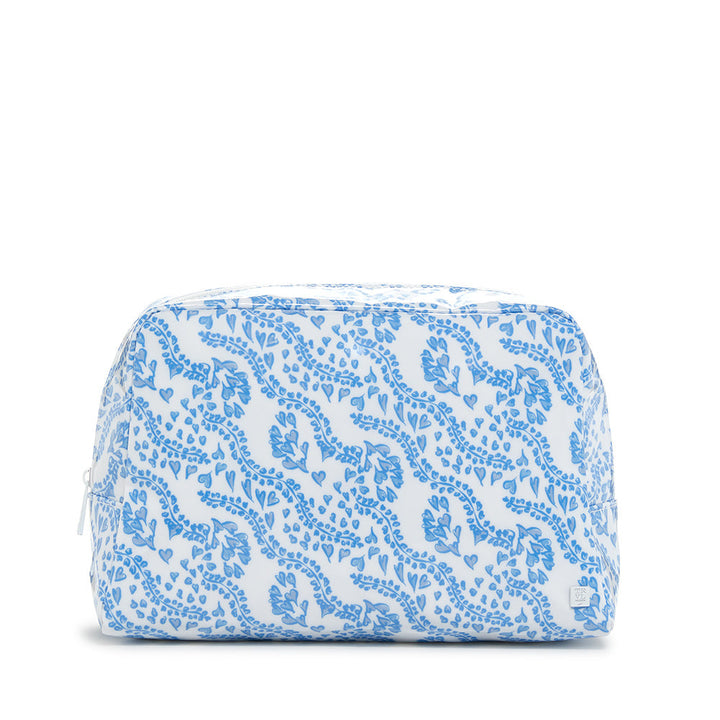 Luxe Gloss Wash Bag Large - All Heart Blue *New! Cosmetic & Toiletry Bags