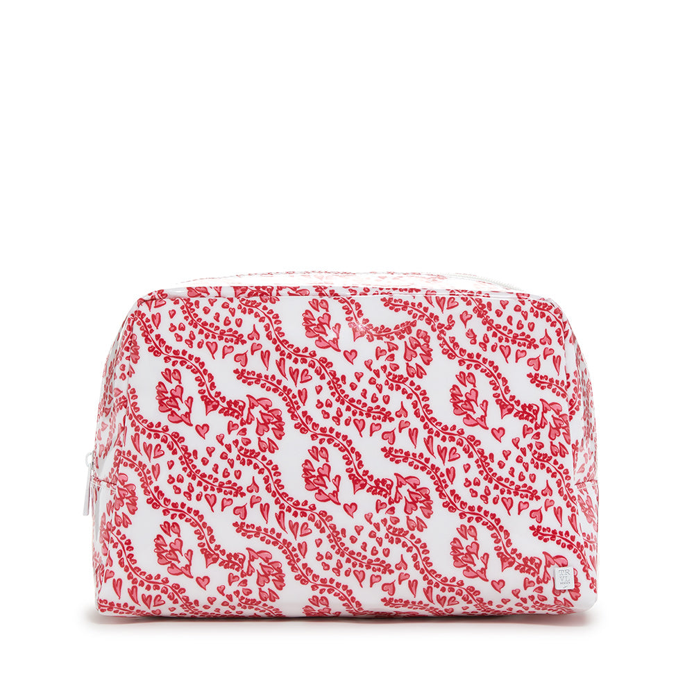 Luxe Gloss Wash Bag Large - All Heart Red *New! Cosmetic & Toiletry Bags
