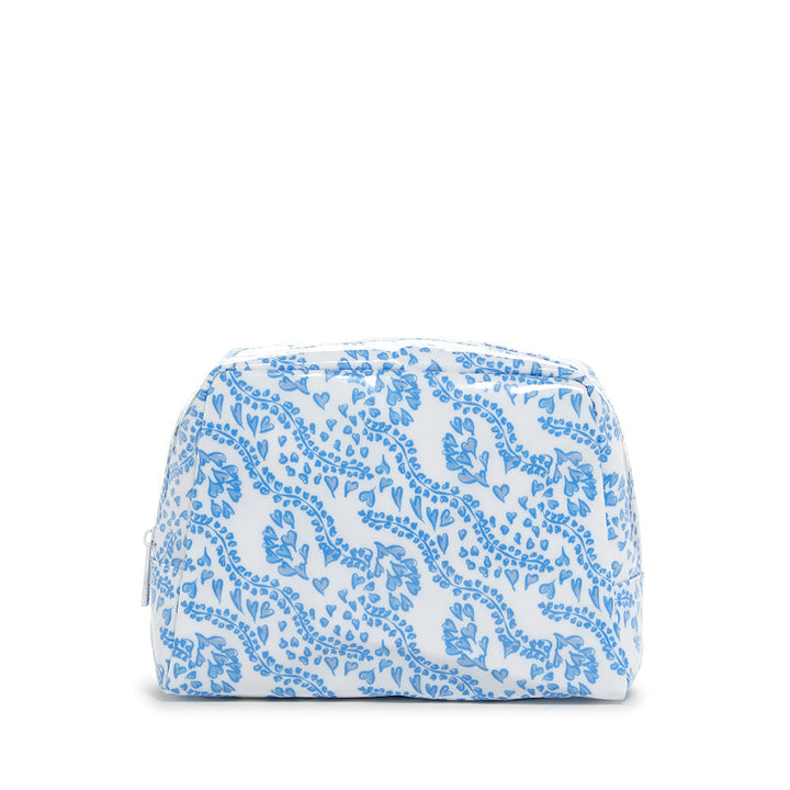 Luxe Gloss Wash Bag Med - All Heart Blue *New! Cosmetic & Toiletry Bags