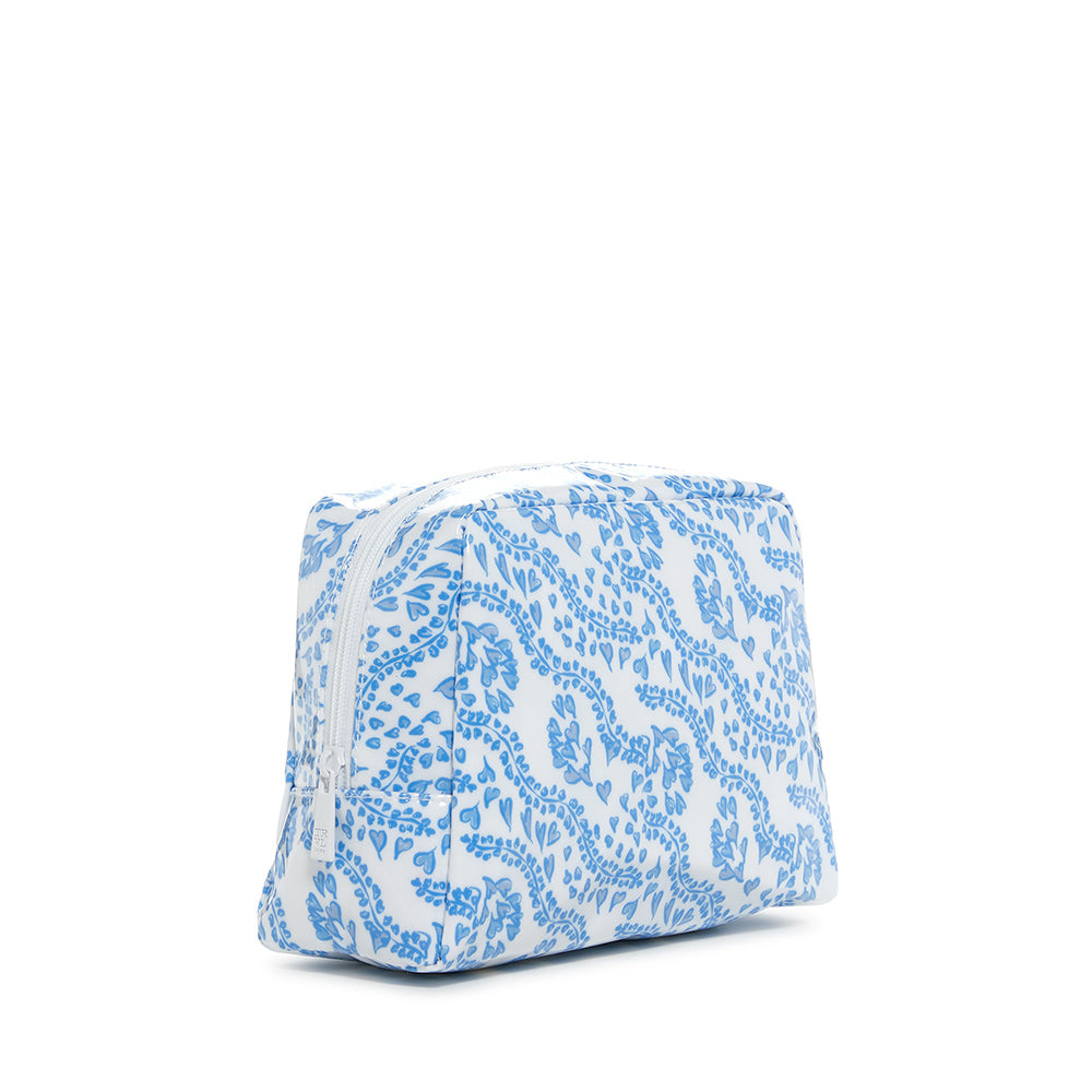 Luxe Gloss Wash Bag Med - All Heart Blue *New! Cosmetic & Toiletry Bags