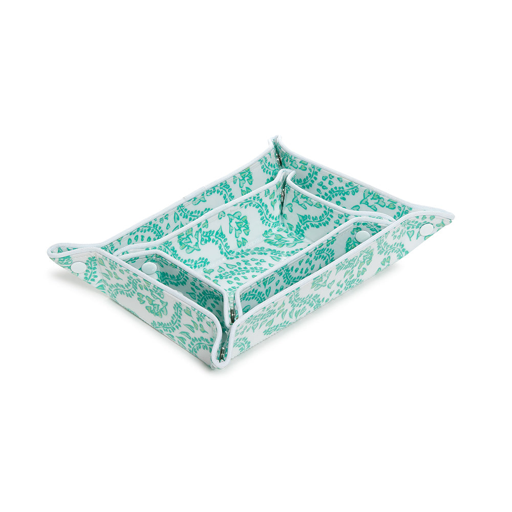 Luxe Gloss Tray Set - All Heart Kelly Green Cosmetic & Toiletry Bags