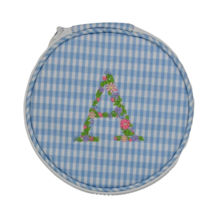 Monogram Round - Gingham Mist New! A