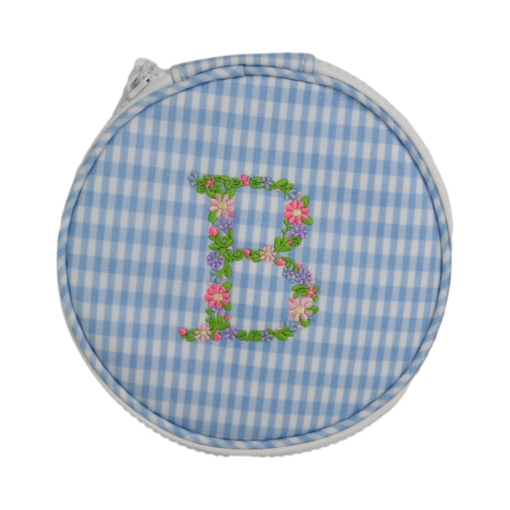 Monogram Round - Gingham Mist New! B