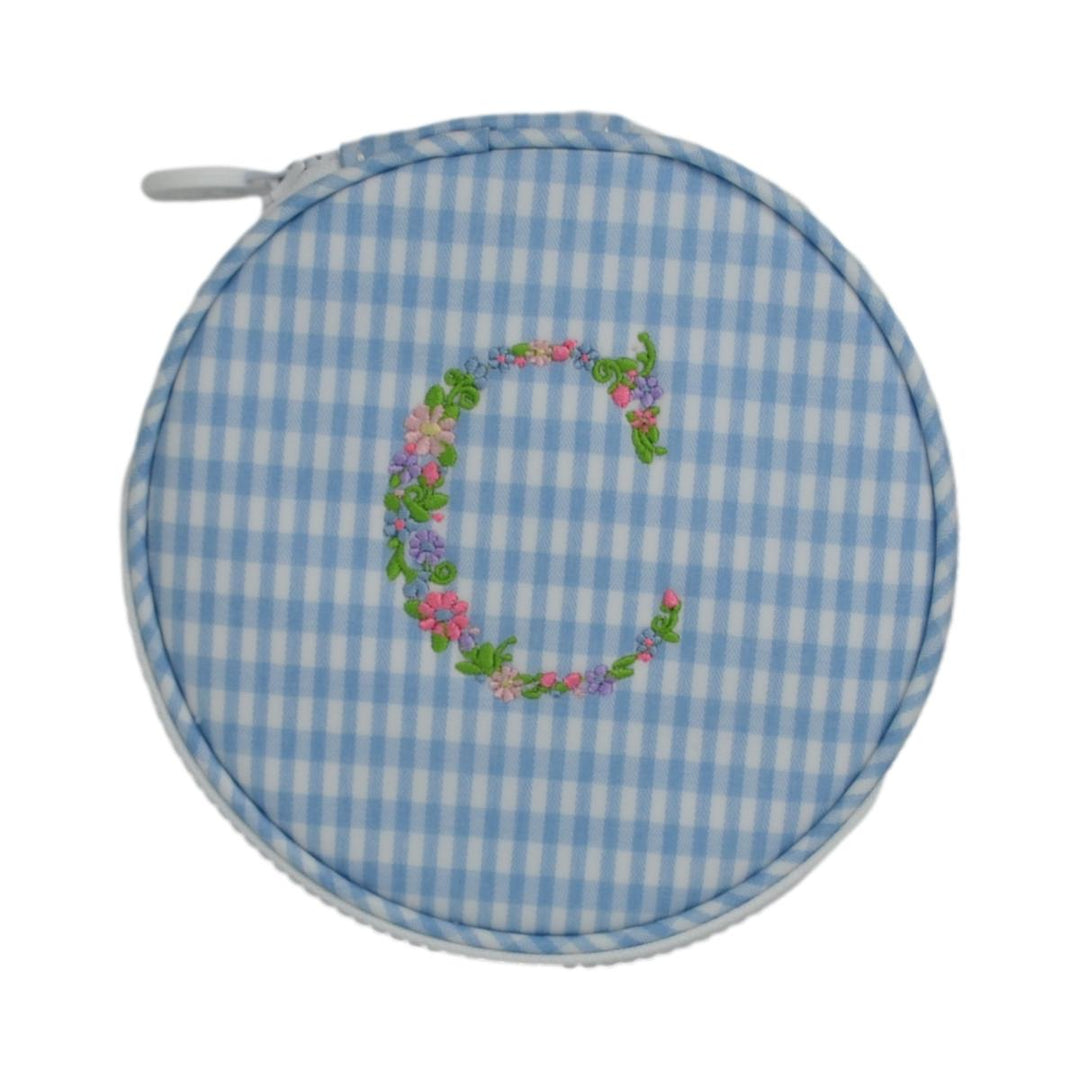 Monogram Round - Gingham Mist New! C