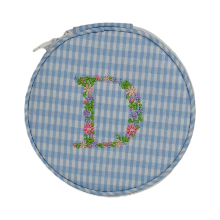 Monogram Round - Gingham Mist New! D
