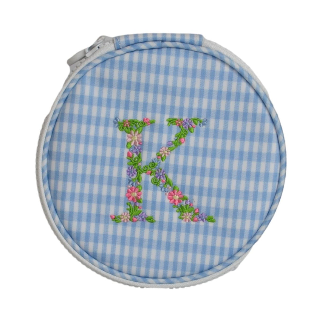 Monogram Round - Gingham Mist New! K