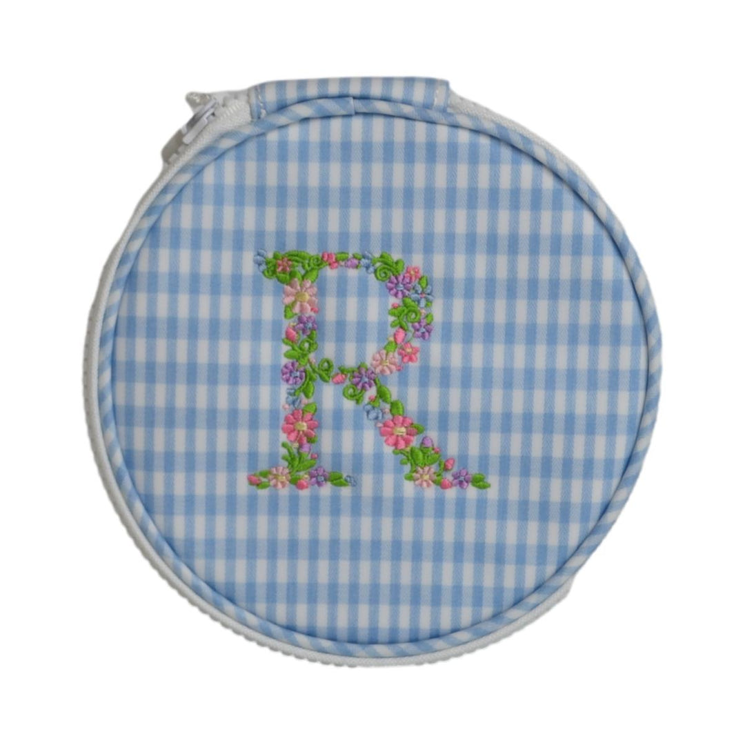 Monogram Round - Gingham Mist New! R