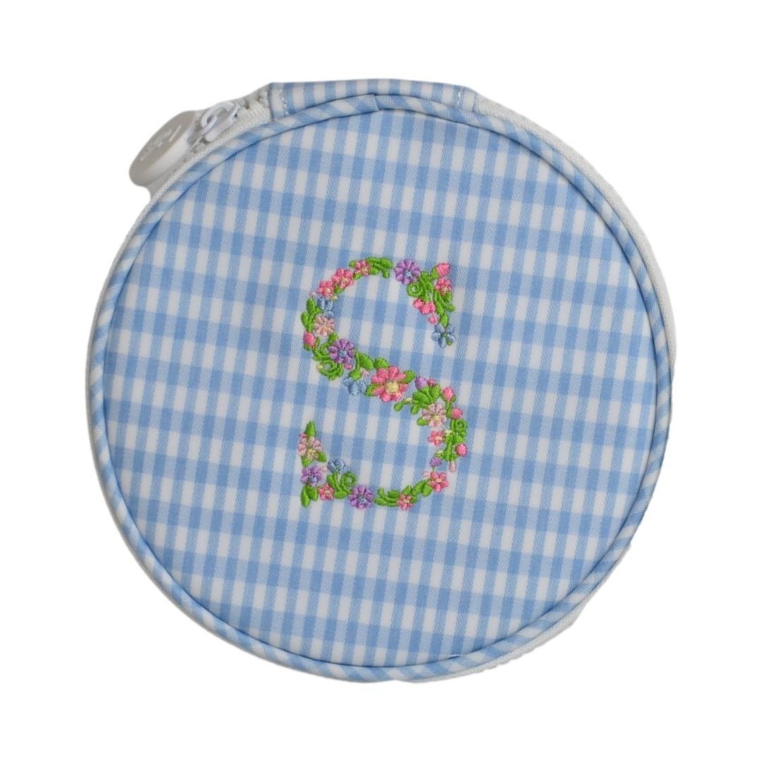 Monogram Round - Gingham Mist New! S