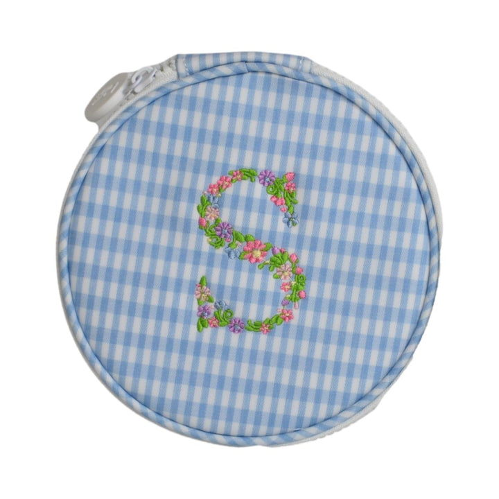 Monogram Round - Gingham Mist New! S
