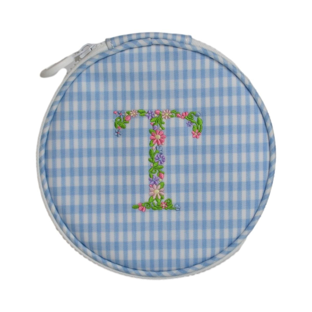 Monogram Round - Gingham Mist New! T
