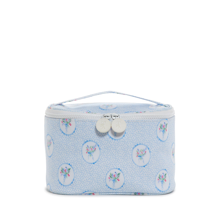 Train Case - Kit Case - Medallion Floral Blue