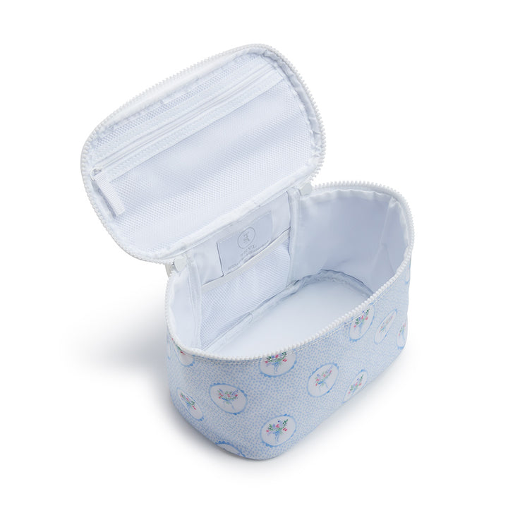 Train Case - Kit Case - Medallion Floral Blue