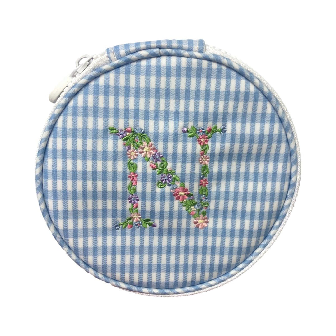 Monogram Round - Gingham Mist New! N